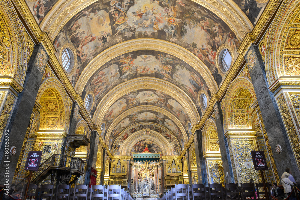 Obraz na płótnie St John's Co-Cathedral in Valletta w salonie