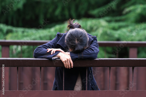 手すりにもたれて落ち込む女性 Buy This Stock Photo And Explore Similar Images At Adobe Stock Adobe Stock