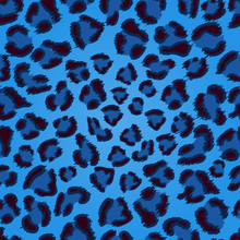 Seamless Blue Leopard Texture Pattern. EPS 8 Vector Illustration.