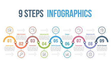 9 Steps Infographics