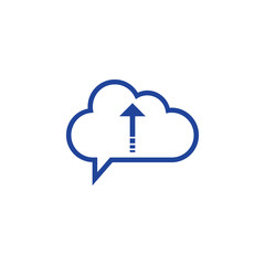 Poster - cloud upload Icon computing concept vector illustration
