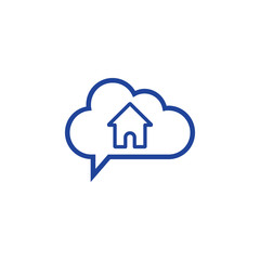 Poster - cloud home Icon computing concept vector illustration