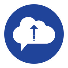 Poster - cloud upload Icon computing concept vector illustration