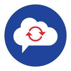 Poster - cloud computing concept sync Icon vector illustration