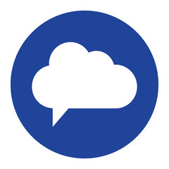 Poster - cloud Icon computing concept. line style vector illustration