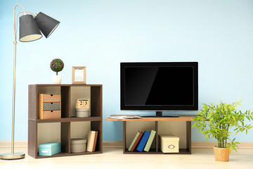 Poster - Modern TV set on stand in living room