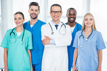 Multiethnic Team Of Doctors