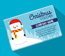 Canvas Print - christmas gift voucher gift card