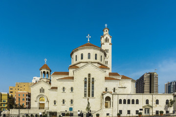 Saint Elias and Saint Gregory the Illuminator Armenian Catholic Cathedral in Beirut capital city of Lebanon Middle east