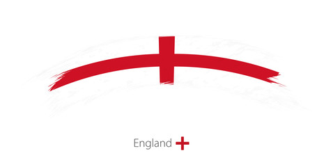 Wall Mural - Flag of England in rounded grunge brush stroke.