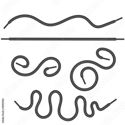 Set of grey shoelace Poster Mural XXL