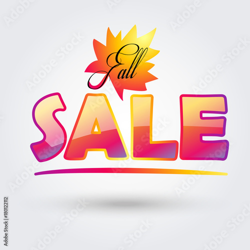 Fall Sale Black Friday Sales Autumn Hot Deal Icon Concept Promo