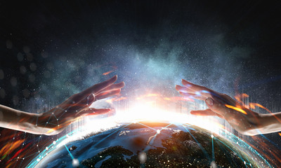 Wall Mural - Protect our world. 3d rendering