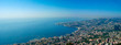Aerial panoramic view to Jounieh city and bay, Lebanon