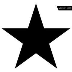Canvas Print - star - vector icon. star black in flat style