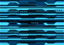 Abstract Blue Black Technology Design Background Pattern Vector Illustration.