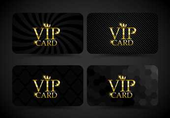 Vip card set VECTOR