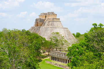 Wall Mural - Mayan Pyramids in Uxmal, Mexico