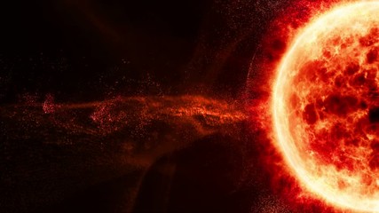 Poster - Hi-tech user interface head up display Sun Solar Flare Particles for background computer desktop screen display