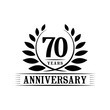 70 years anniversary logo template. 