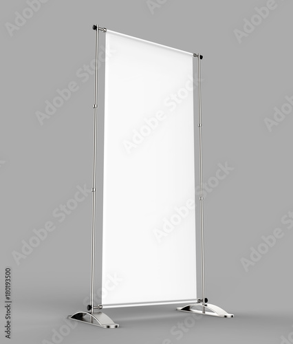 Download White Blank Empty High Resolution Business Aluminum Premium Expandable Telescopic Trade Show Banner Stand Display Mock Up Template For Your Design Presentation 3d Render Illustration Stock Photo Adobe Stock