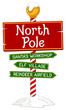 © Handies Peak - Vector illustration of a holiday sign for the North Pole.