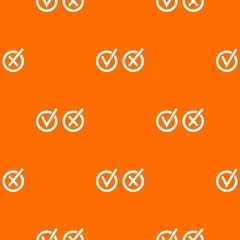Poster - Signs of choice of tick and cross in circles pattern seamless