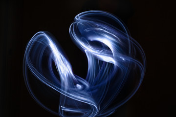 Abstract light ray on black background