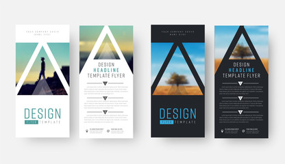 Poster - Template of a vertical vector flyer with a place for a photo