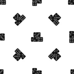 Poster - Three dice cubes pattern seamless black