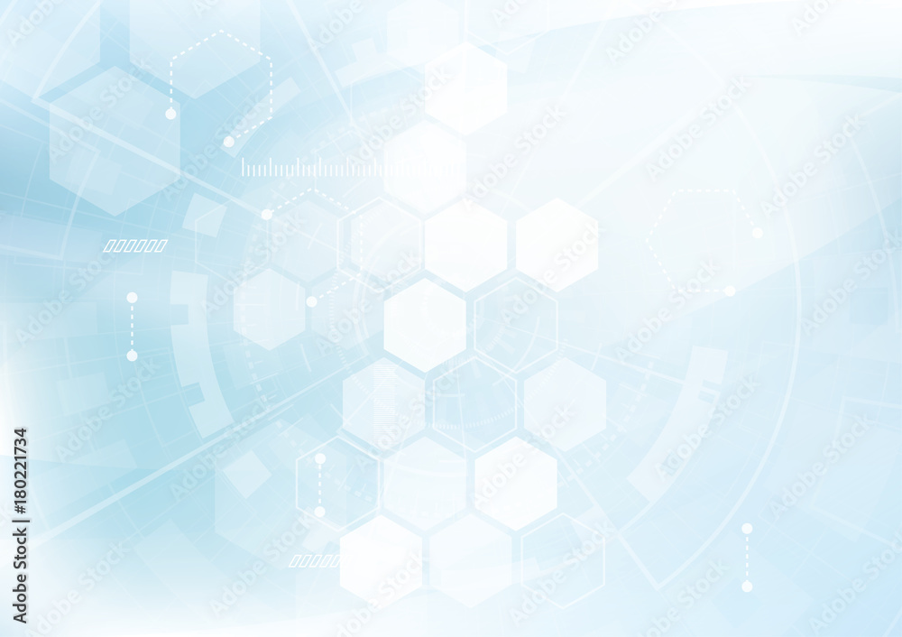 Vector Abstract background hexagons design. science futuristic energy ...