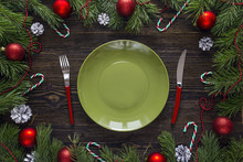 Empty Christmas Plate Free Stock Photo - Public Domain Pictures