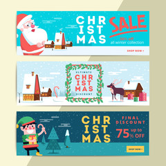 Wall Mural - christmas social media sale banners for mobile website ad. xmas discount background for online shop 