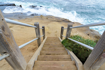 Wall Mural - Stairway to the Pacific ocean