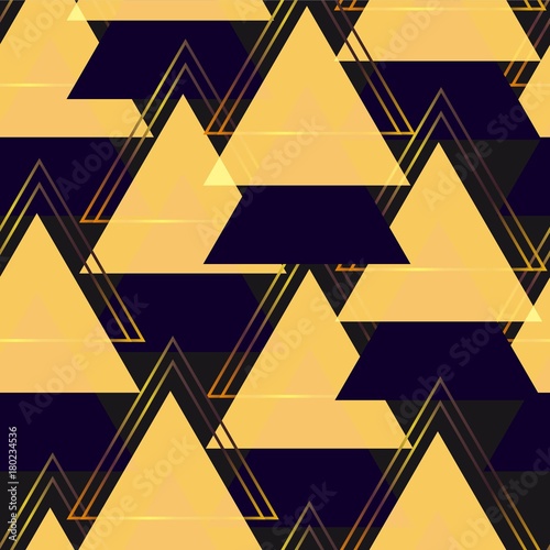 Obrazy wieloczęściowe ornament geometryczny Kolorowe trójkąty