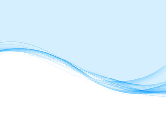 Wall Mural - futuristic blue modern wave lines element border hi-tech background