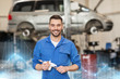 © Syda Productions - auto mechanic or smith with wrench at car workshop