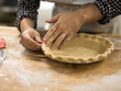 shaping pie crust