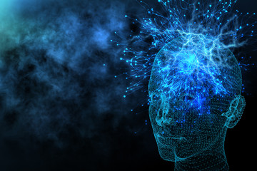 Aufkleber - Artificial intelligence and information concept
