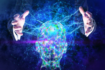 Aufkleber - Artificial intelligence and memory concept