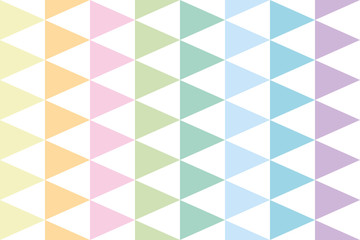 Wall Mural - geometric background of rainbow pastel colored triangles with white