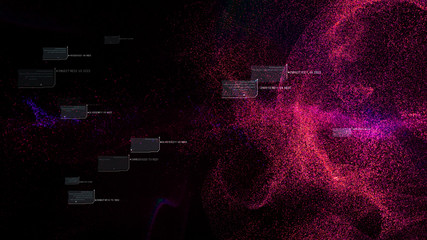 Leinwandbilder - Hi-tech user interface head up display for background computer desktop screen display