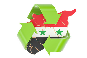 Canvas Print - Recycling in Syria concept, 3D rendering