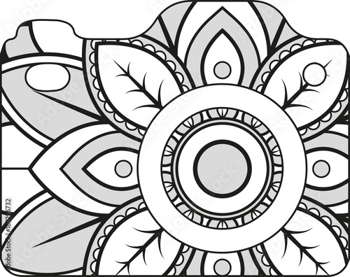 Download Vector illustration of a mandala camera silhouette - Buy this stock vector and explore similar ...