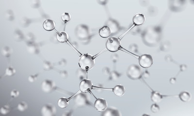 Wall Mural - abstract atom or molecule structure