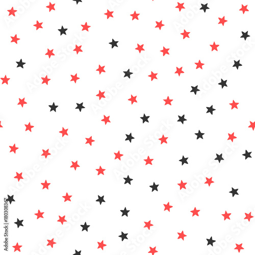 Dekoracja na wymiar  czarne-i-czerwone-gwiazdy-na-bialym-tle-wzor