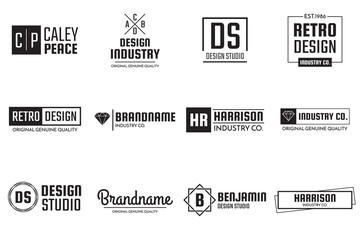 Wall Mural - minimal vector logo for banner