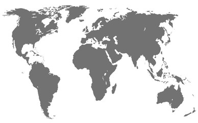 Fototapeta world map, isolated