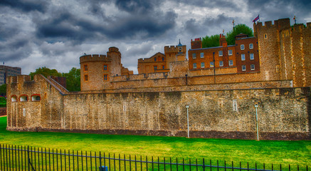 Sticker - The Tower of London on a overcast day, UK