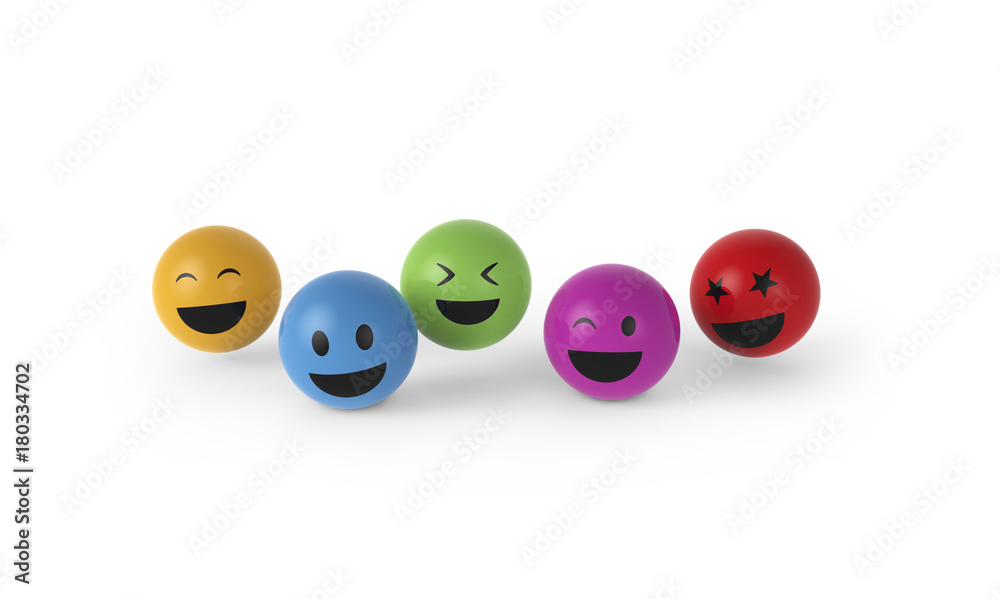 Smileys haben Spaß Stock Illustration | Adobe Stock